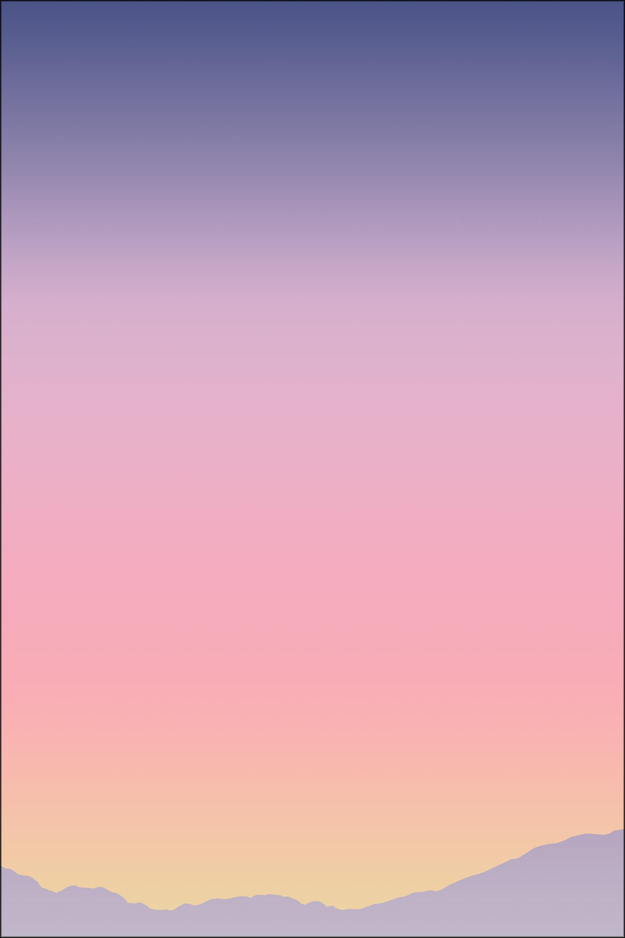 Skyline Triptych of Mount Fuji Sunset, Gradient Pink to Blue, GIicée Print, 2024 For Sale 3