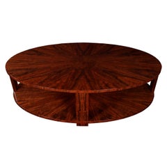Cygal Art Deco Oval Cocktail Table in Laurel