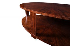 Cygal Art Deco Oval Cocktail Table in Laurel