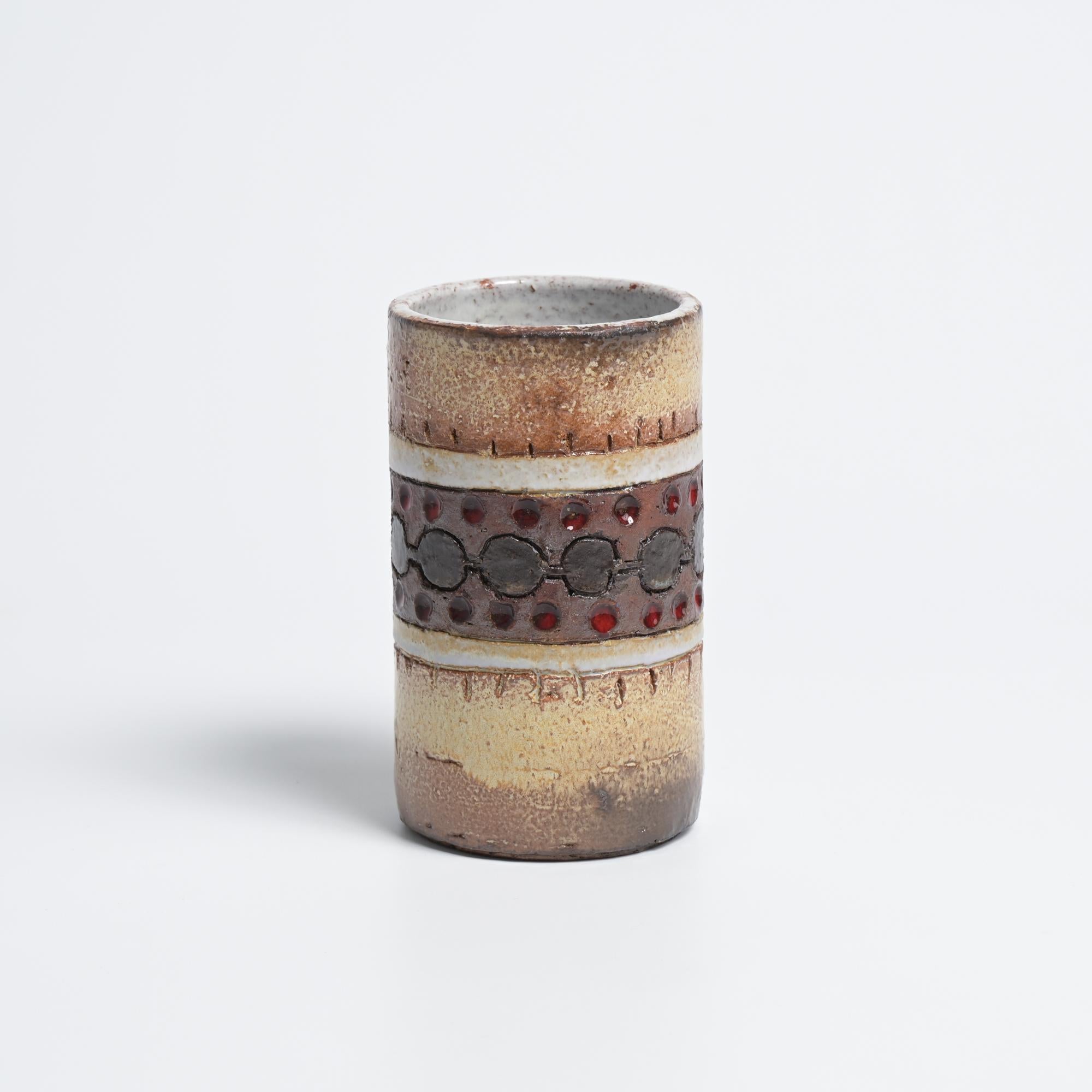 Cylidinrical Vase by Perignem For Sale 2