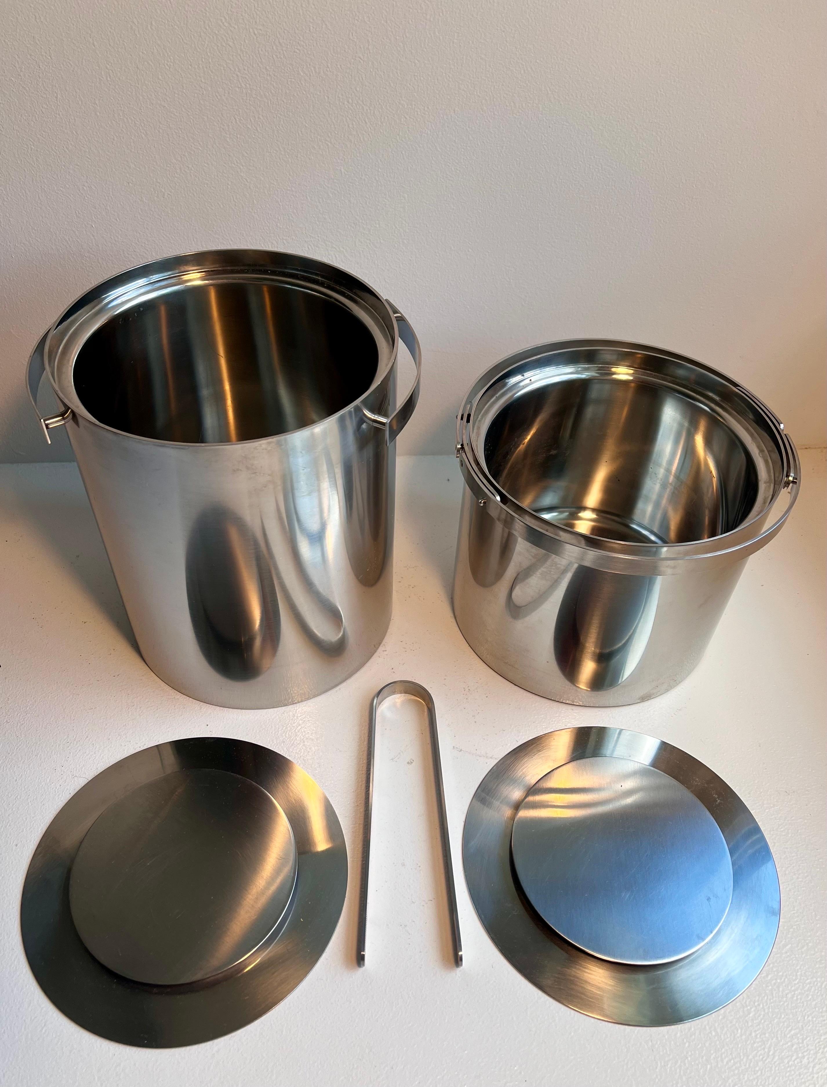 Mid-Century Modern Cylinda Champagne Cooler & Ice Bucket by Arne Jacobsen for Stelton