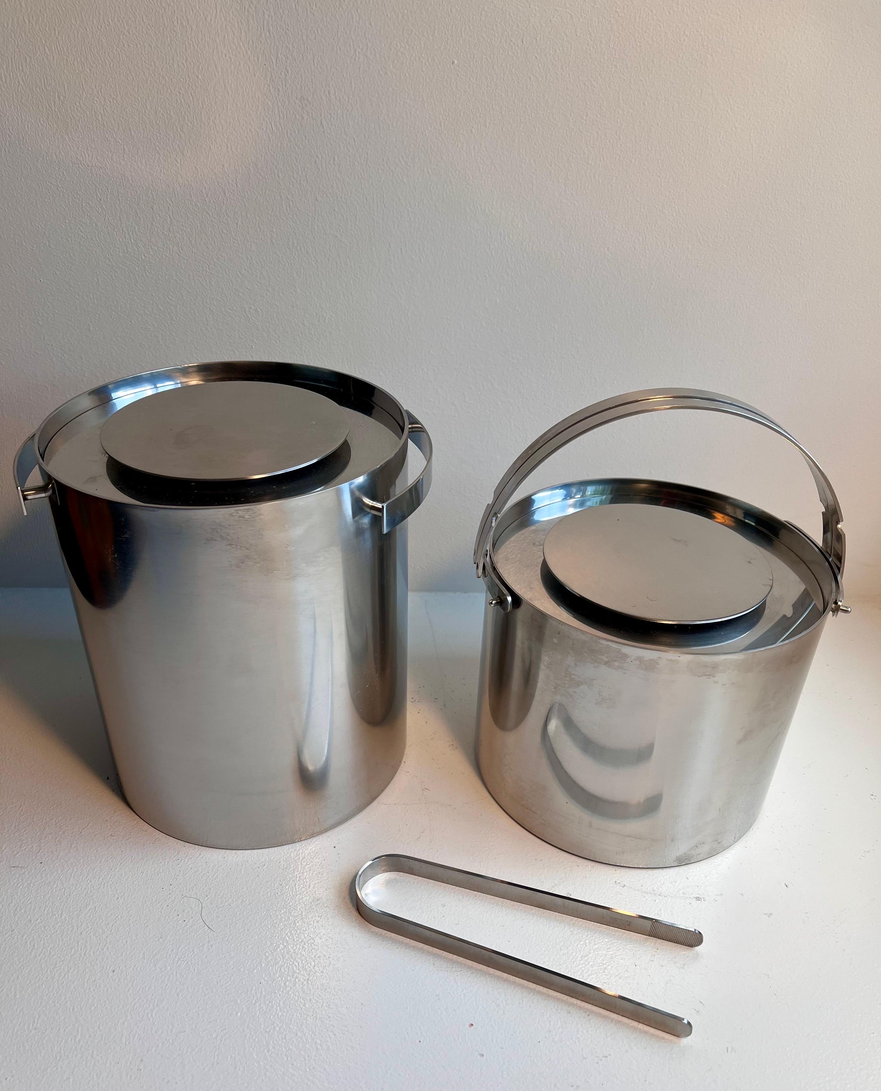 Danish Cylinda Champagne Cooler & Ice Bucket by Arne Jacobsen for Stelton