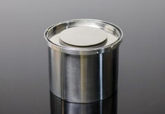 Cylinda Stainless Steel Ice Bucket with Tongs by Arne Jacobsen for Stelton, 1970