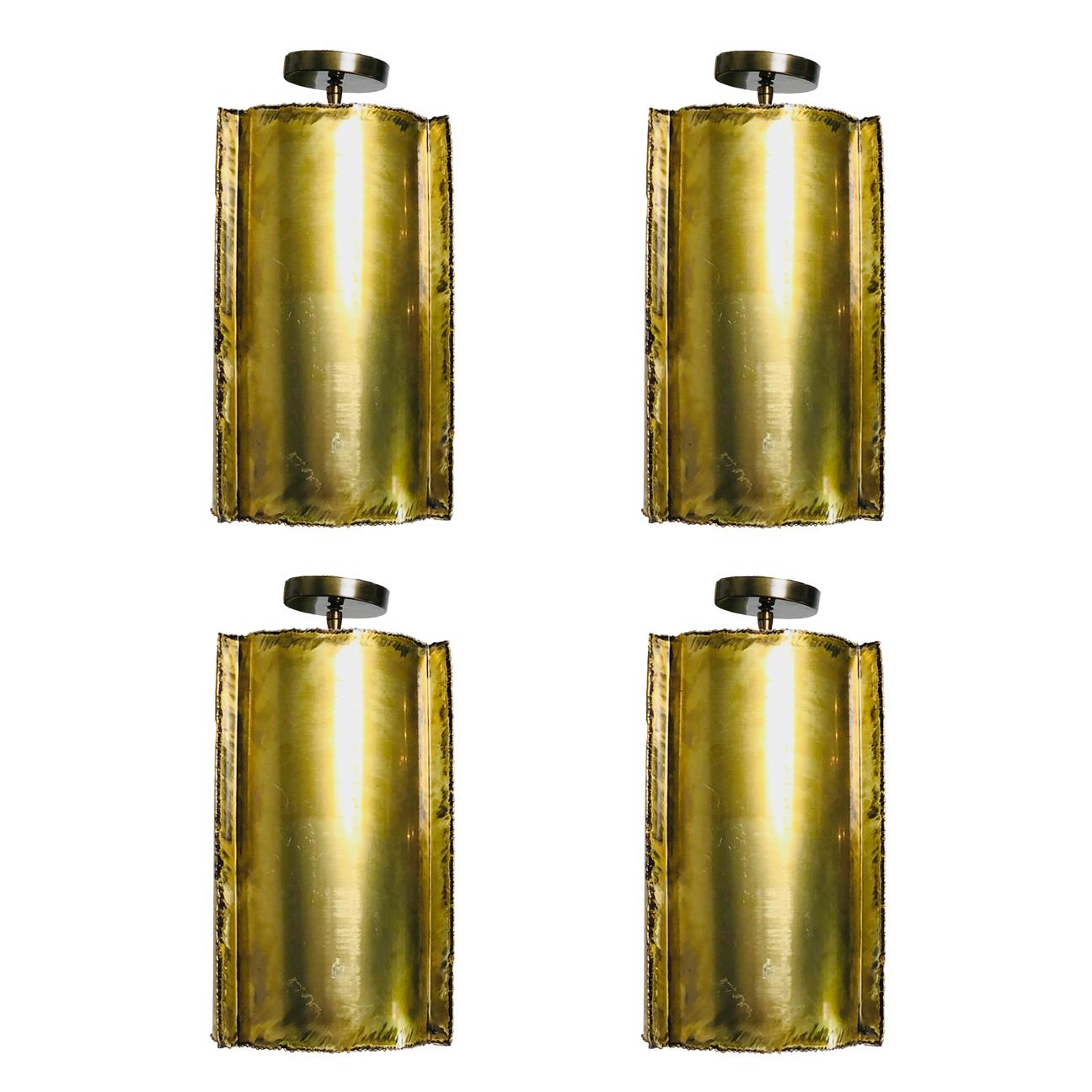 Cylinder Brutalist Tube Pendant, Four Pendants Available