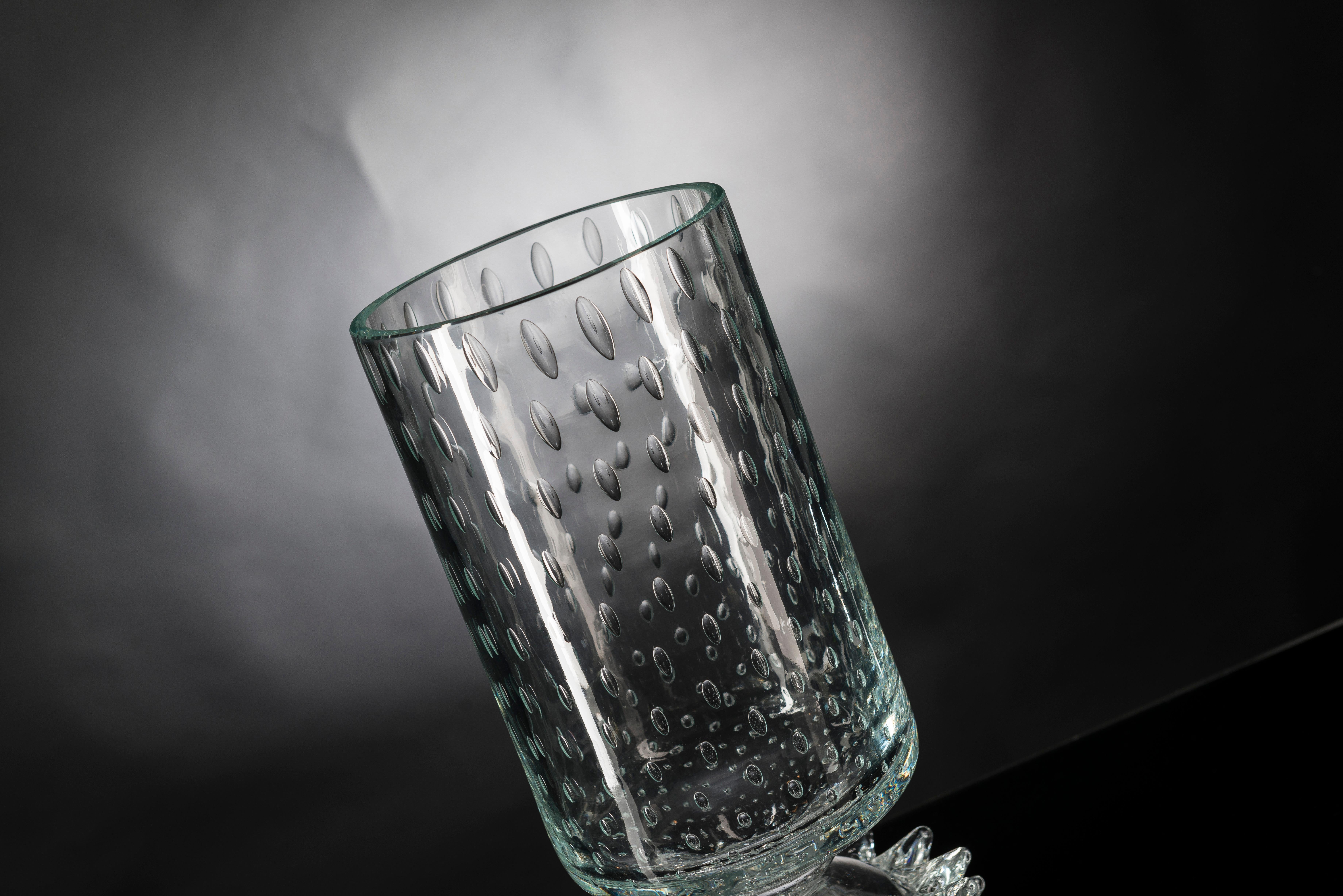 Hand-Crafted Cylinder Correr, Muranese Glass, Italy For Sale
