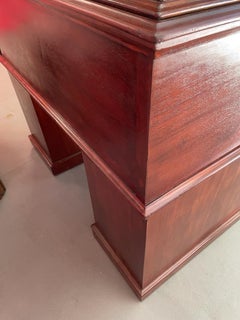 Cylinder Desk, Victorian Period, Flamed Mahogany, 19th Century