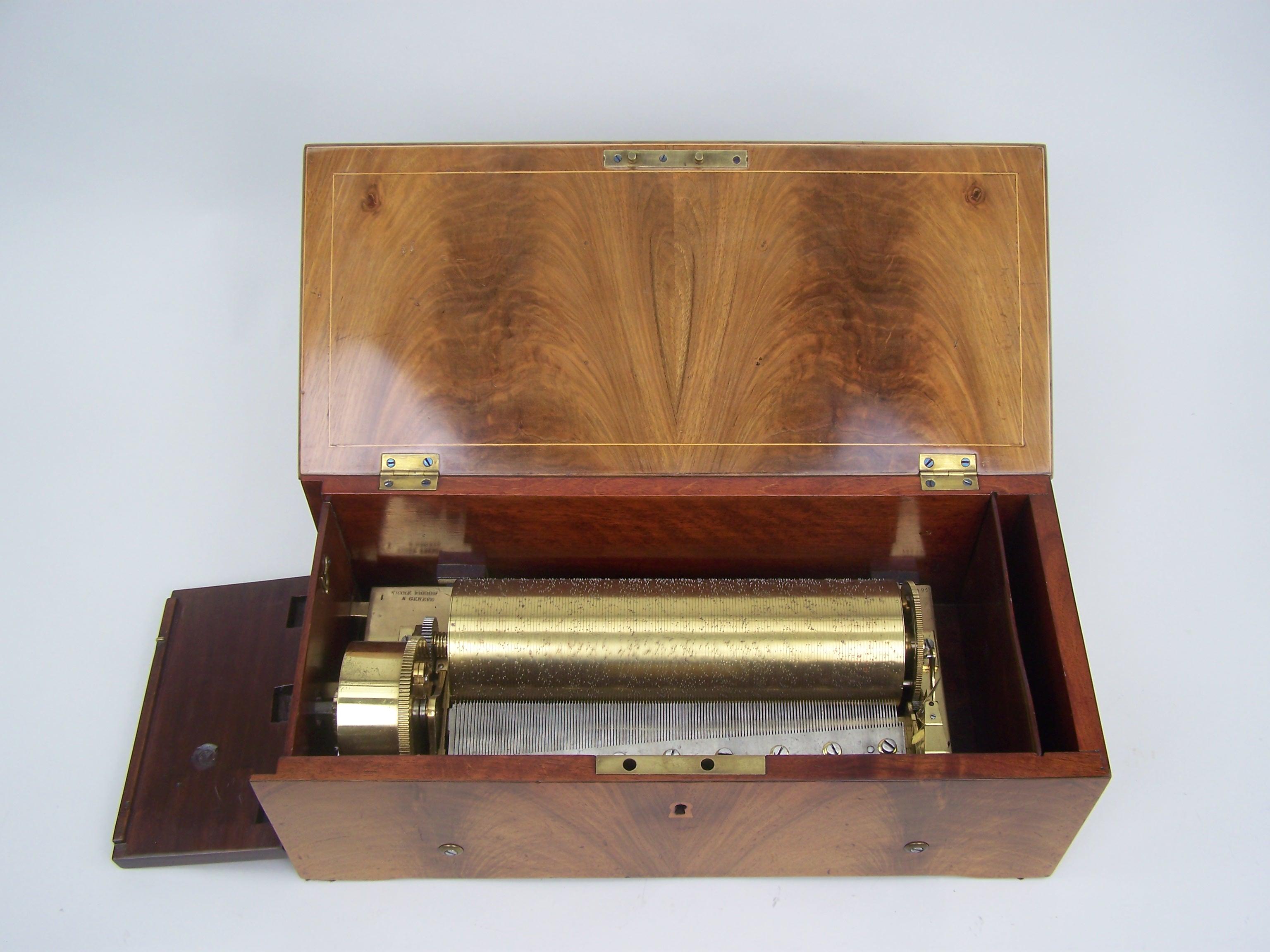 Early Victorian Cylinder Musical Box by Nicole Freres (Geneva) For Sale