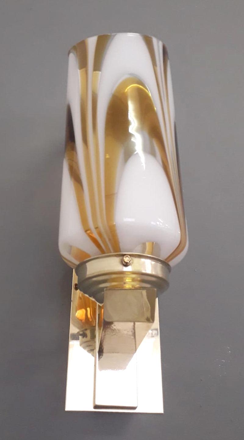 Italian Single Cylinder Sconce by Barovier e Toso For Sale