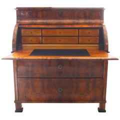 Cylinder Secretaire, Walnut, South Germany, circa 1820