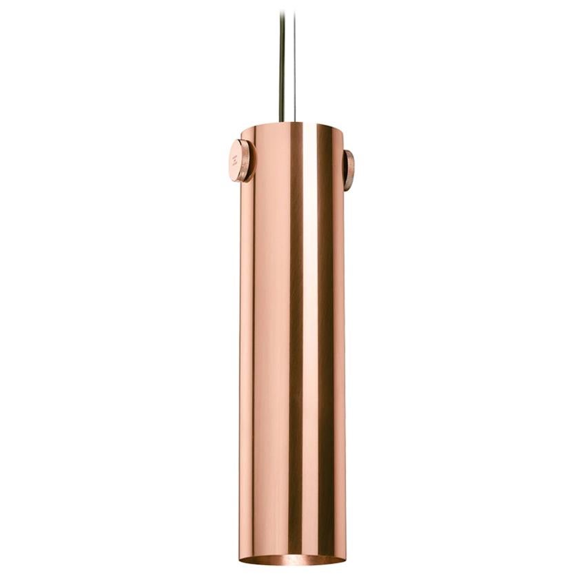 Cylinder Suspension Lamp in Copper By Richard Hutten