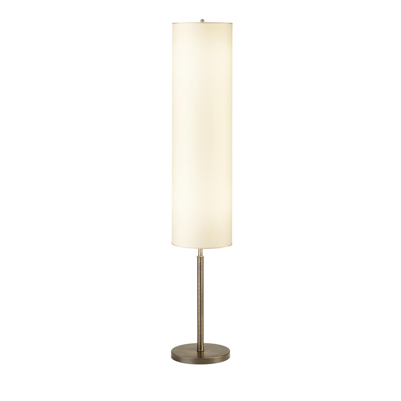 Cylindra Brown Brass Floor Lamp For Sale 2