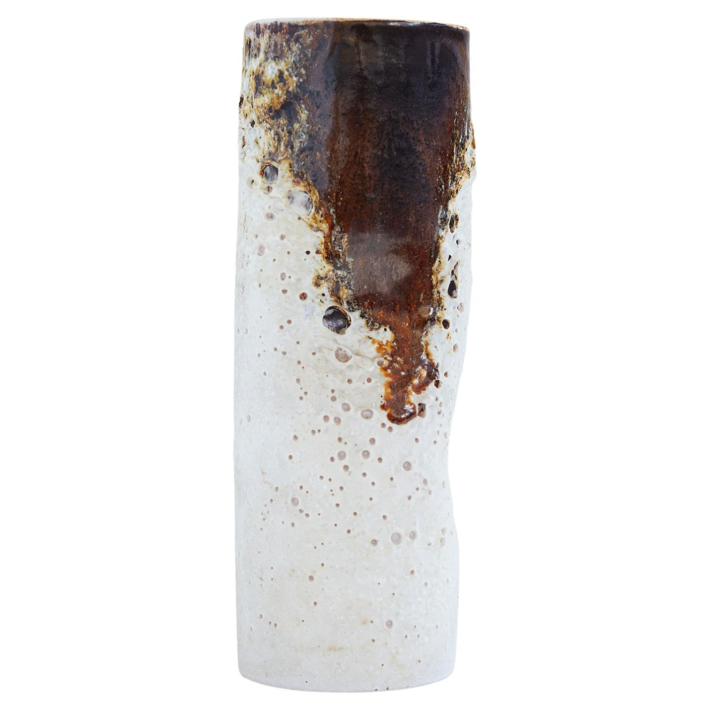 Cylindric ceramic vase by Pino Castagna, Italy 1960's