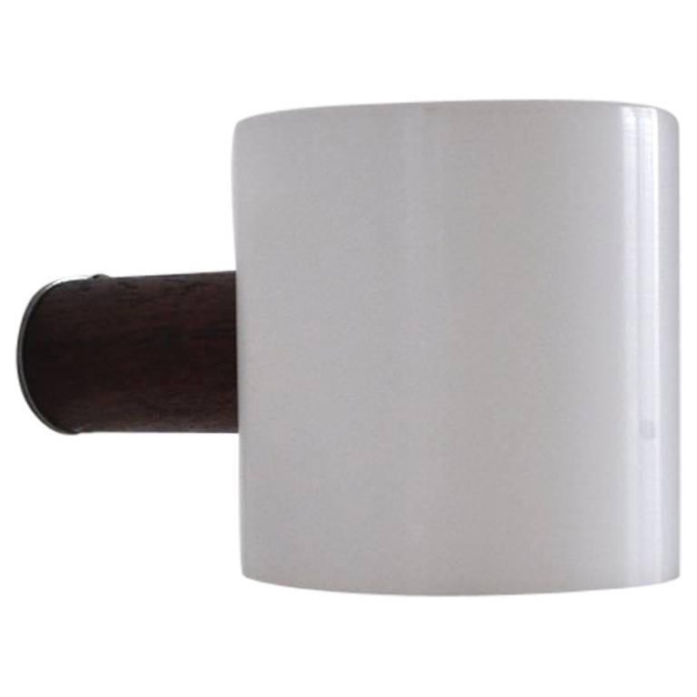 Cylindric Teak and Acrylate Wall Lamp Designed by Uno & Östen Kristiansson For Sale
