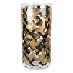 Cylindrical 24-Karat Gold Handmade Italian Vase by Karim Rashid