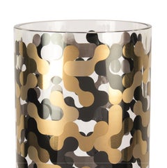 Cylindrical 24-Karat Gold Handmade Italian Vase by Karim Rashid