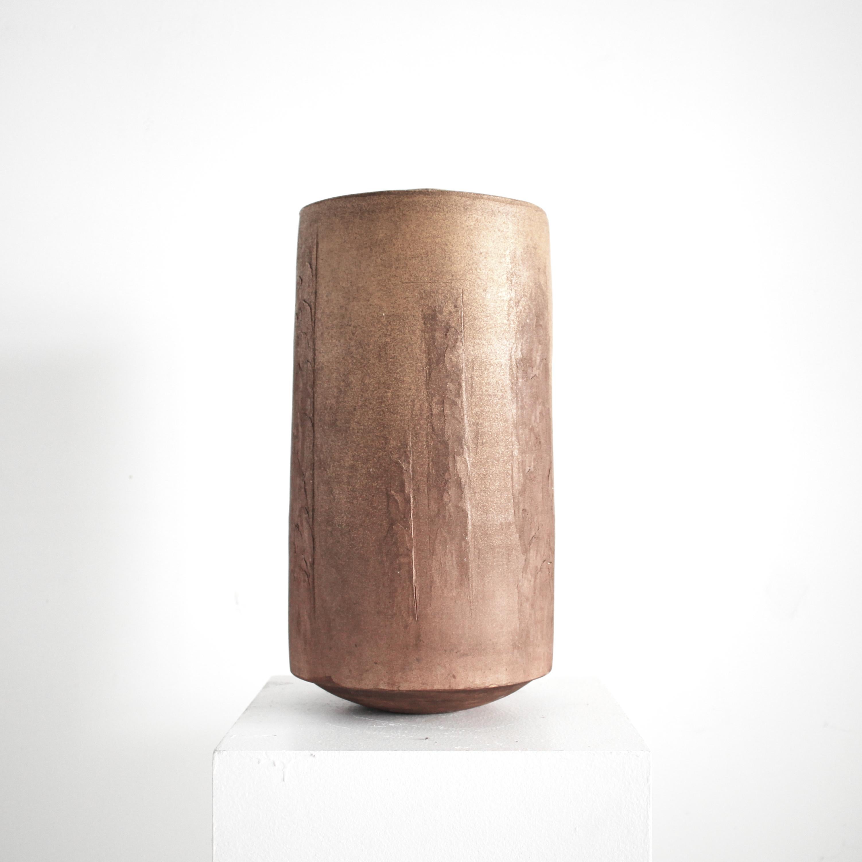 Vaso cilindrico 70S in ceramica Japanese Studio in vendita 2