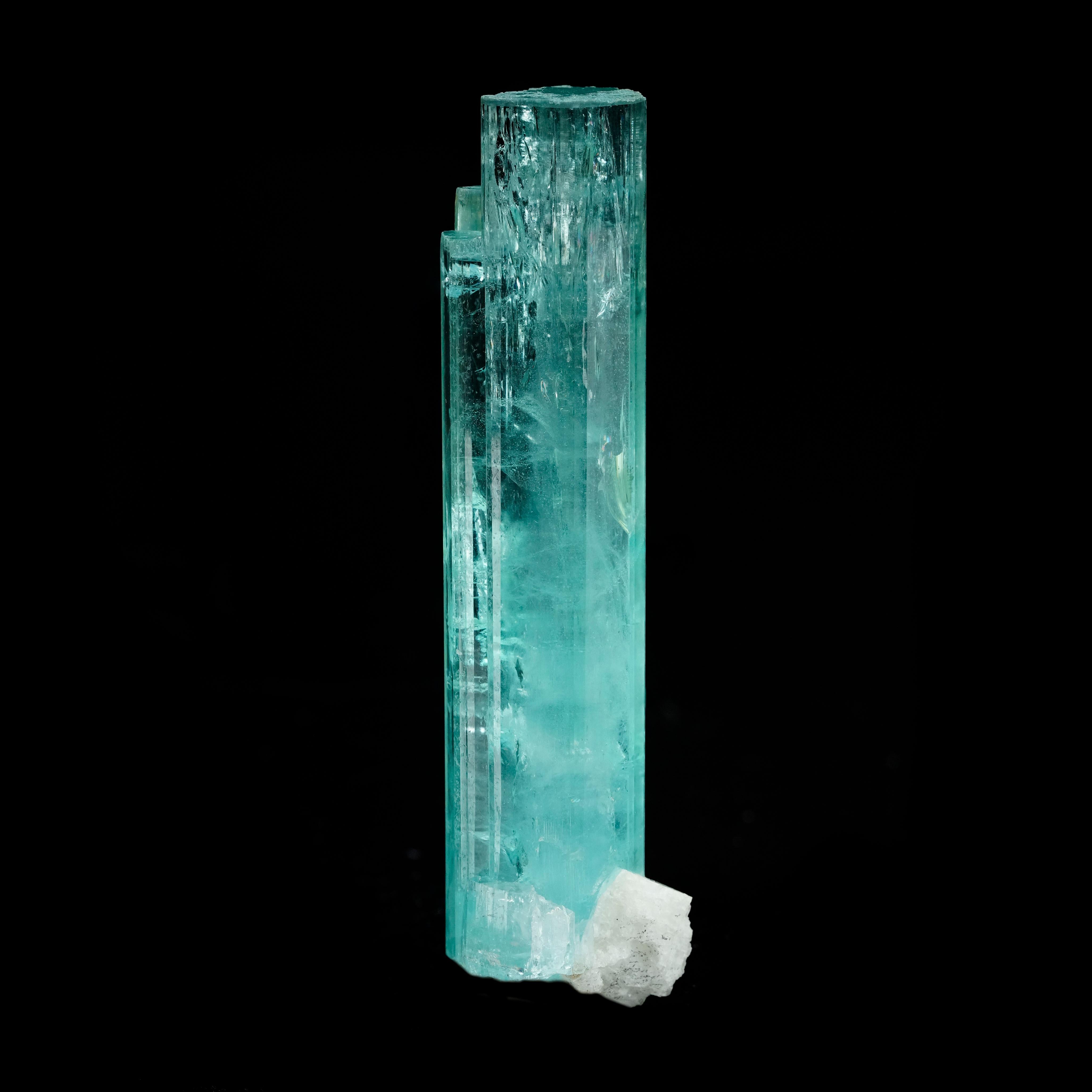 Pakistani Cylindrical Aquamarine with Feldspar For Sale