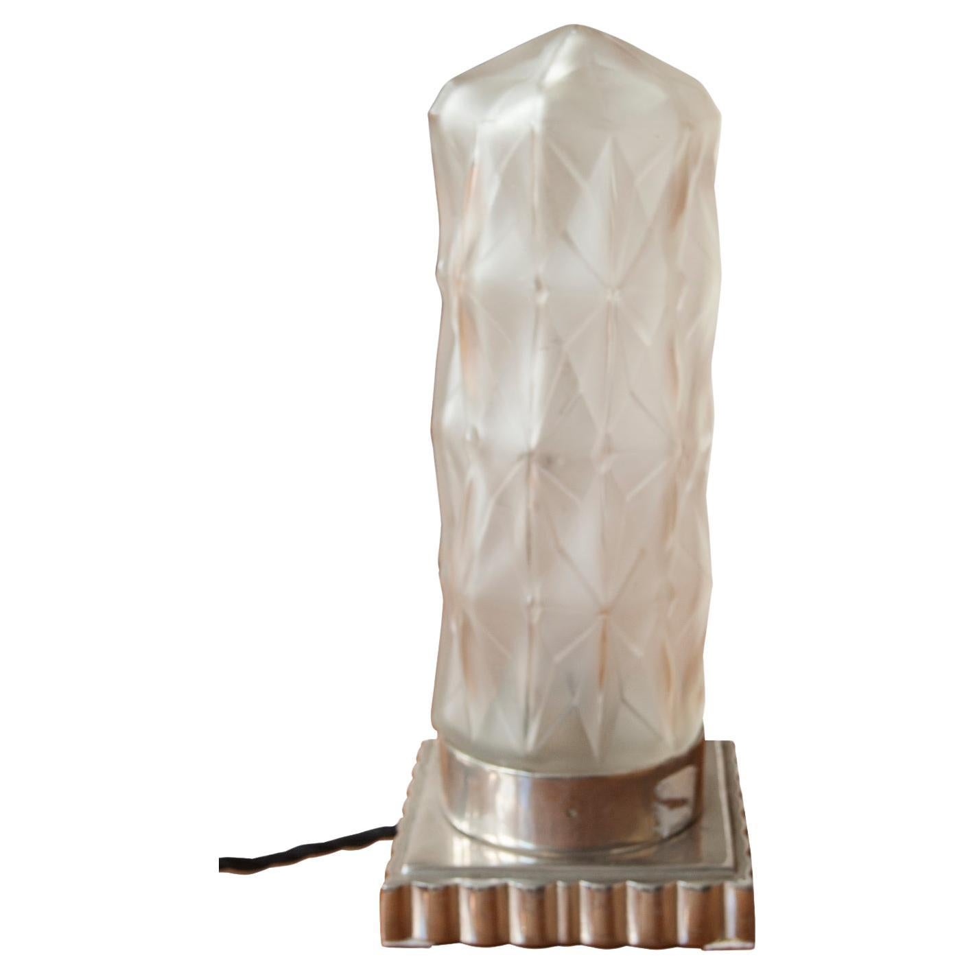 Cylindrical Art Deco table lamp