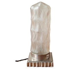 Lampada da tavolo cilindrica in stile Art Déco