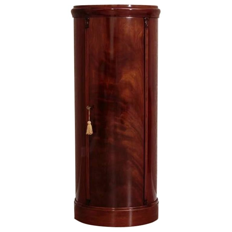 Cylindrical Biedermeier Cabinet/Wet Bar from the 20th Century