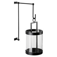 Cylindrical Black Wall Lantern