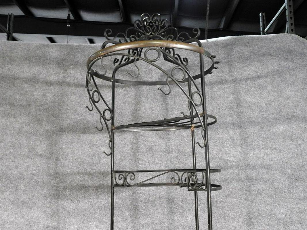 wrought iron bird cage wine rack