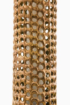 Cylindrical Brass Table Lamp by Pierre Forssell, 1950s