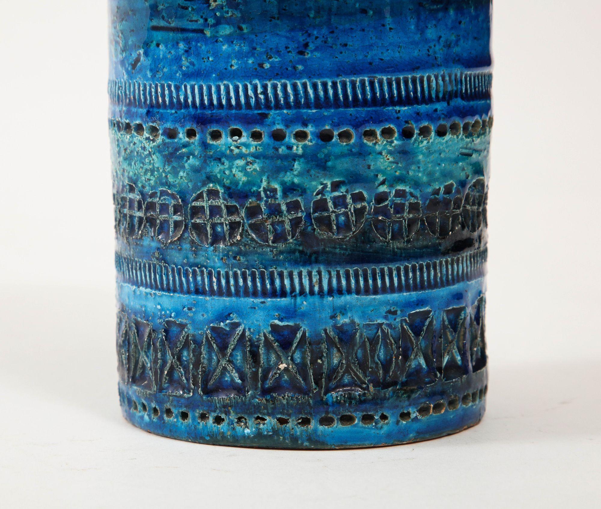Cylindrical Ceramic Bitossi Vase Italy. Circa 1960. For Sale 5