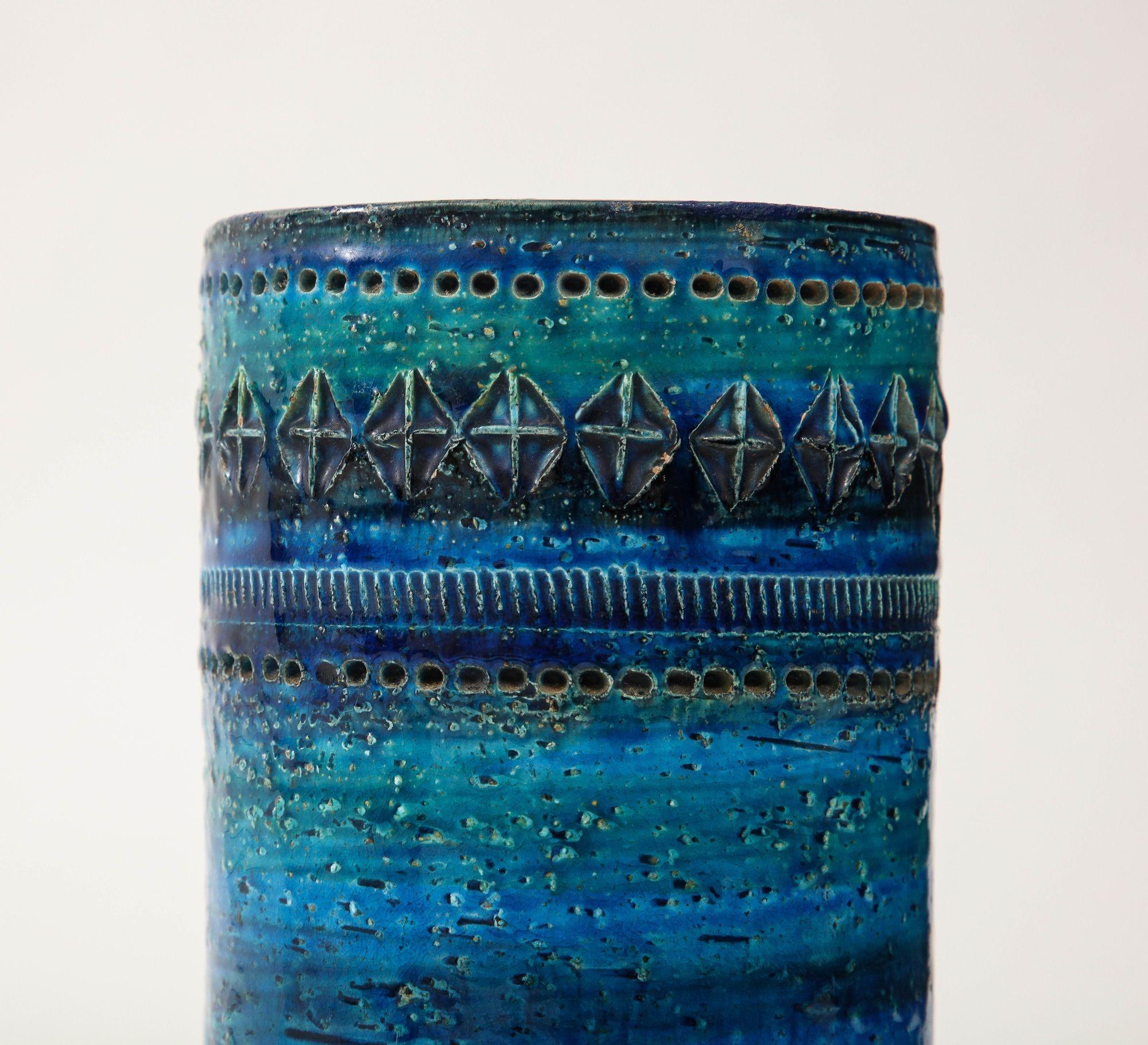 Cylindrical Ceramic Bitossi Vase Italy. Circa 1960. For Sale 6