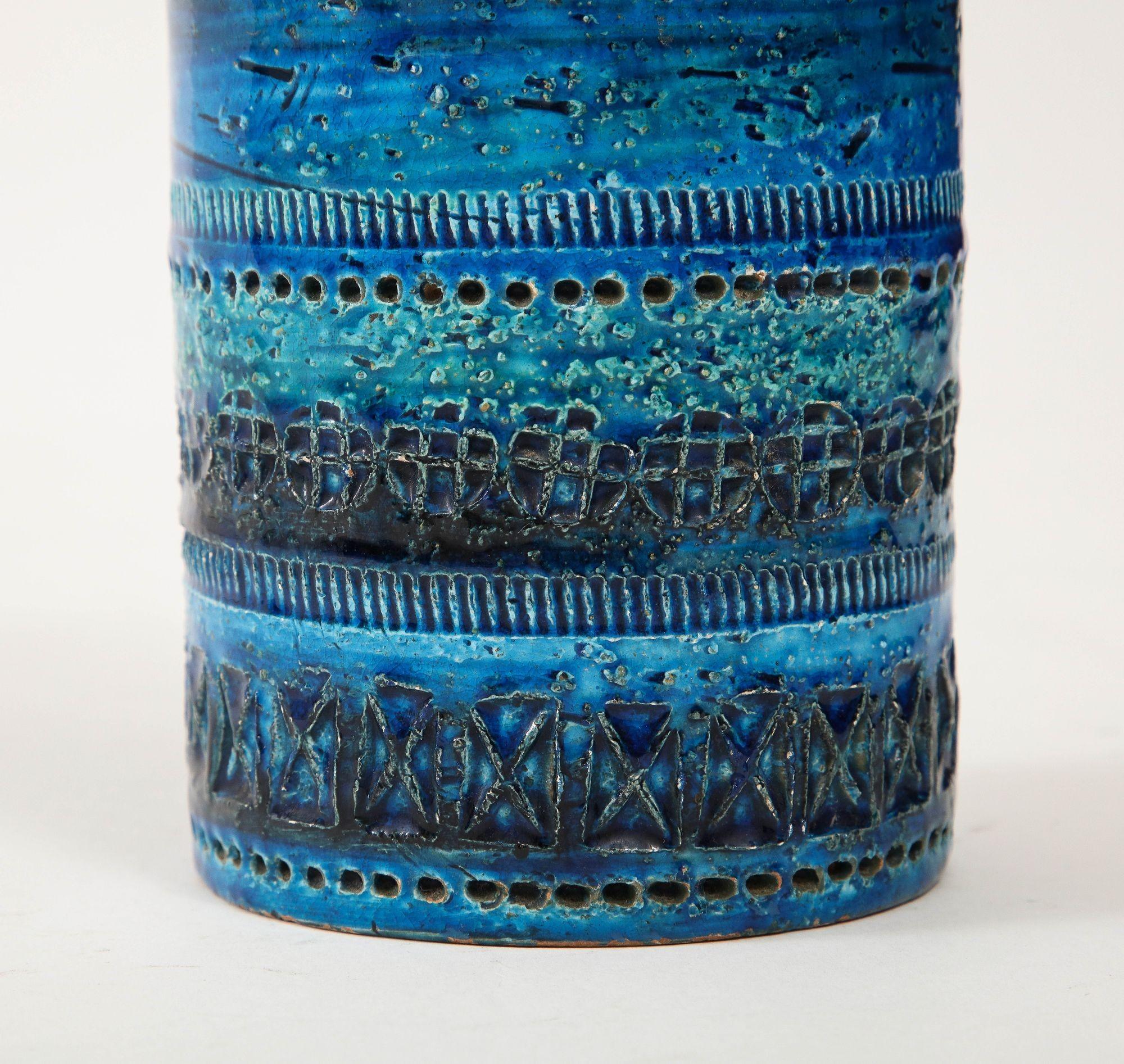 Cylindrical Ceramic Bitossi Vase Italy. Circa 1960. For Sale 7
