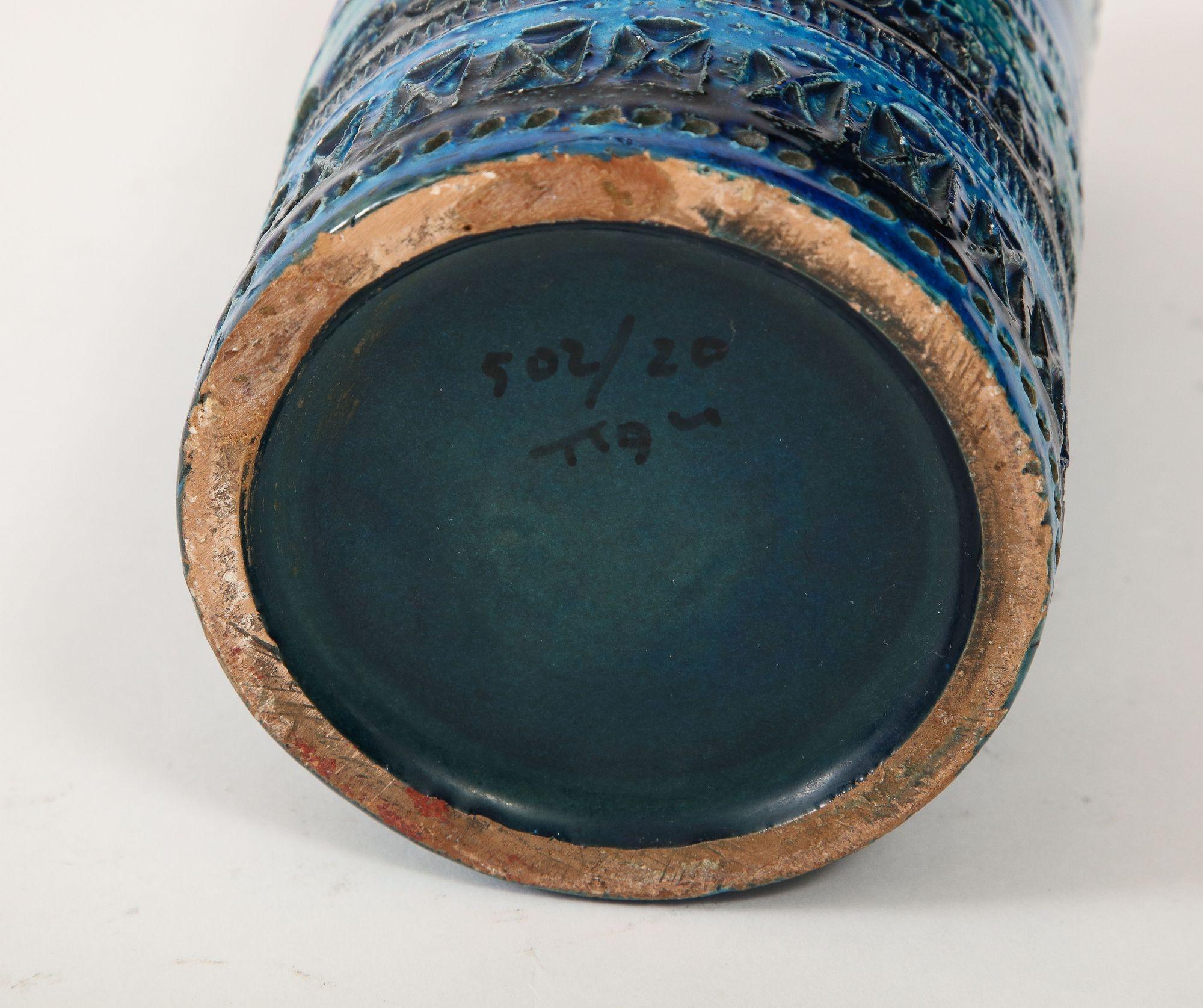 Cylindrical Ceramic Bitossi Vase Italy. Circa 1960. For Sale 2