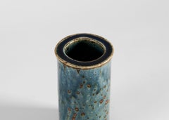 Cylindrical Ceramic Vase in Blue, Marianne Westman for Rorstrand, Sweden, 1960s