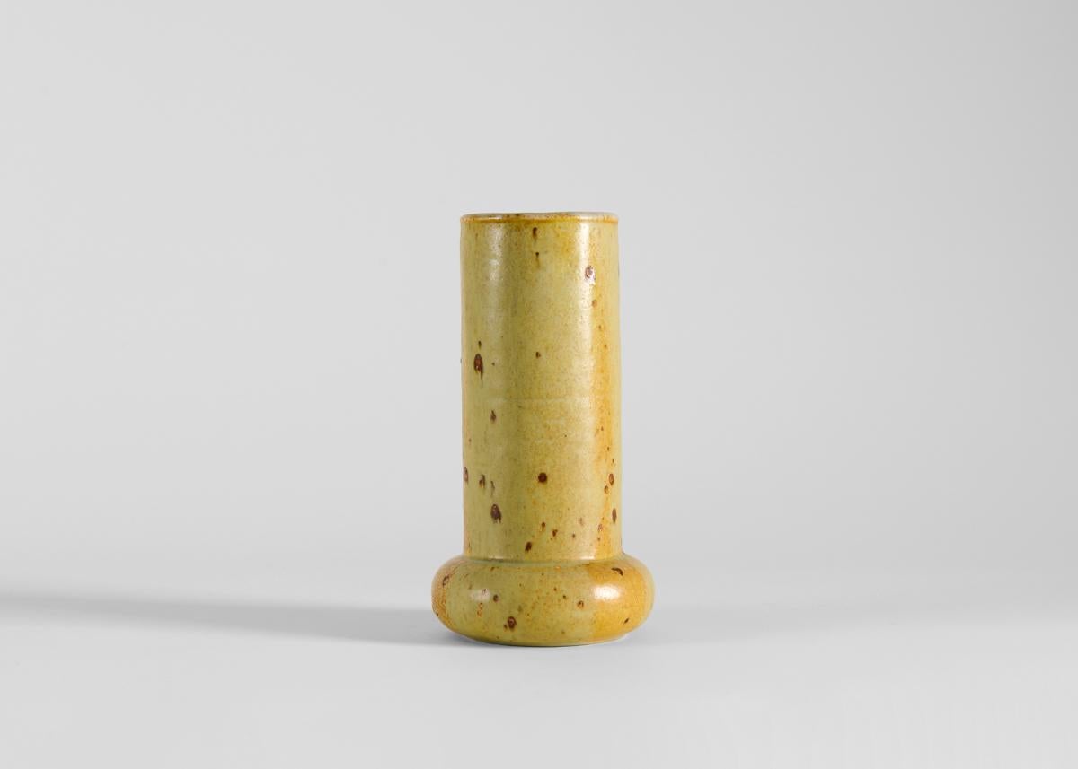 Mid-Century Modern Cylindrical Ceramic Vase, Marianne Westman for Rorstrand, Sweden, 1960s For Sale