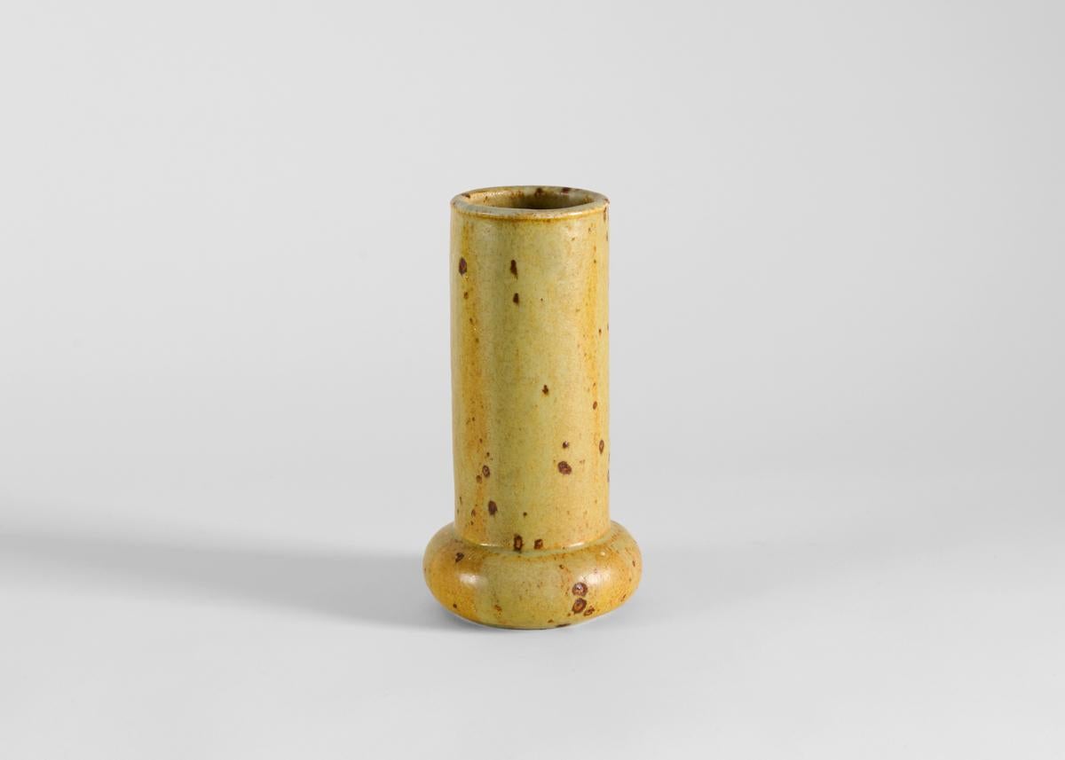 Glazed Cylindrical Ceramic Vase, Marianne Westman for Rorstrand, Sweden, 1960s For Sale
