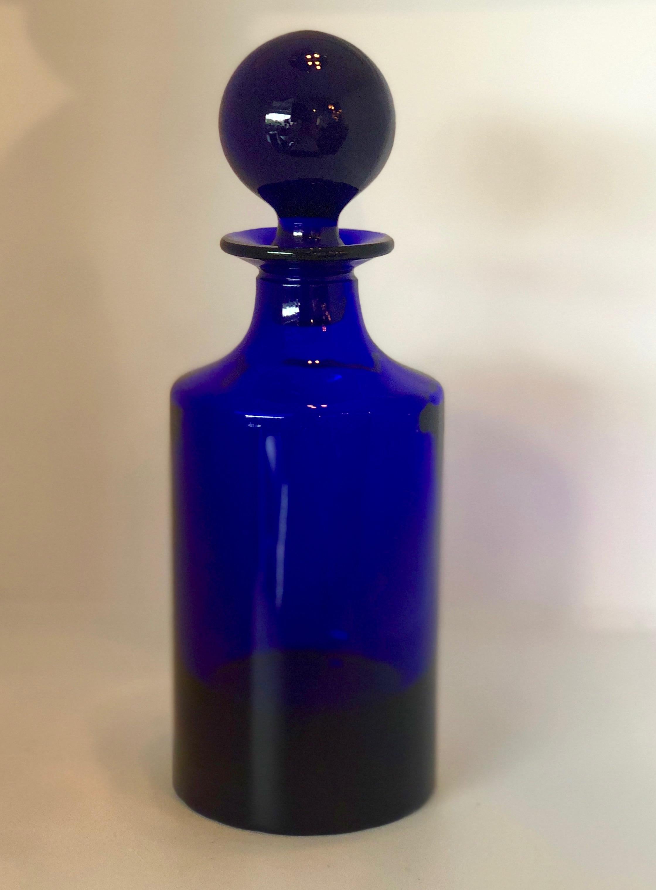 cobalt blue decanter