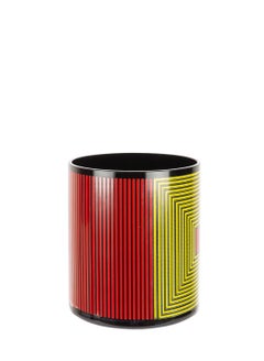 Cylindrical Colored Hand Made Italian Glass Vase by Sottsass Associati