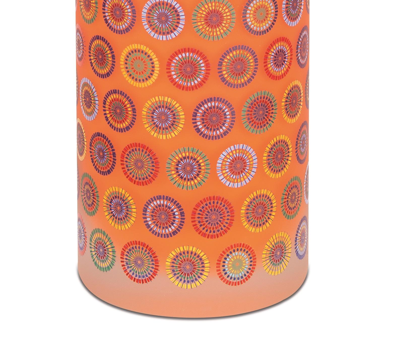 Hand-Crafted Cylindrical Colored Handmade Italian Glass Vase by Sottsass Associati For Sale