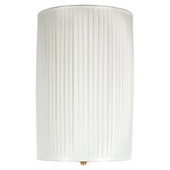 Cylindrical Handmade White Pleated Silk Lampshade