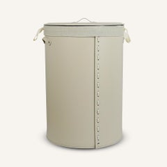 Cesta de la ropa cilíndrica ROBY Deluxe Cotton Bag - Cuero regenerado