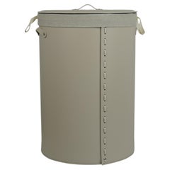 Cesta de la ropa cilíndrica ROBY Deluxe Cotton Bag - Cuero regenerado