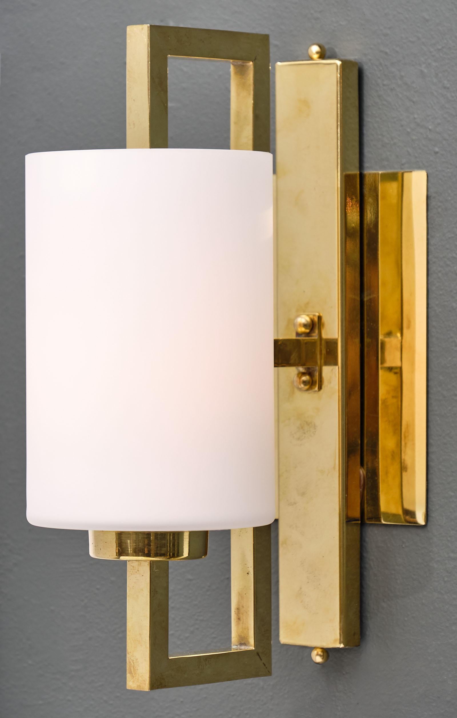 Mid-Century Modern Cylindrical Murano Glass Sconces For Sale