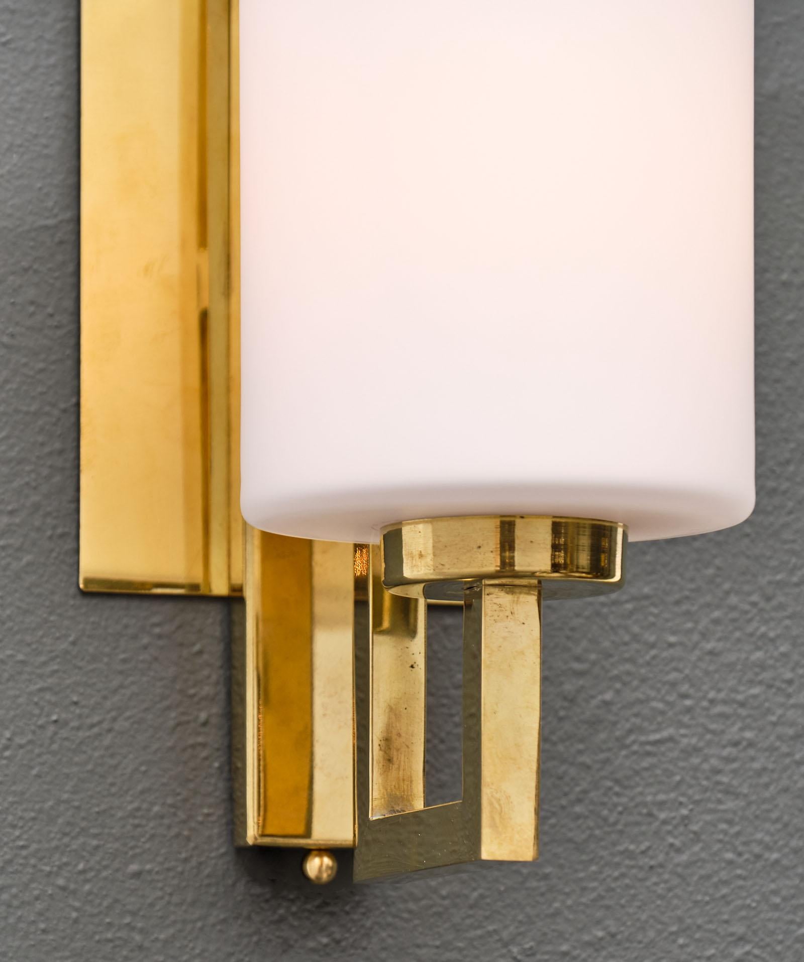 Ottone Applique cilindriche in vetro di Murano in vendita