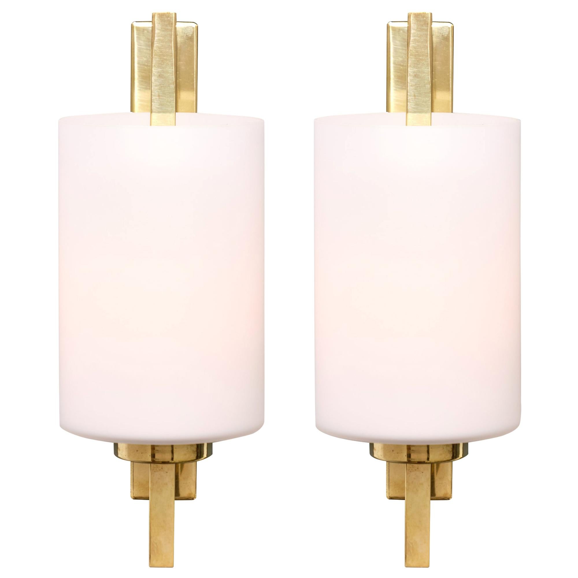 Cylindrical Murano Glass Sconces
