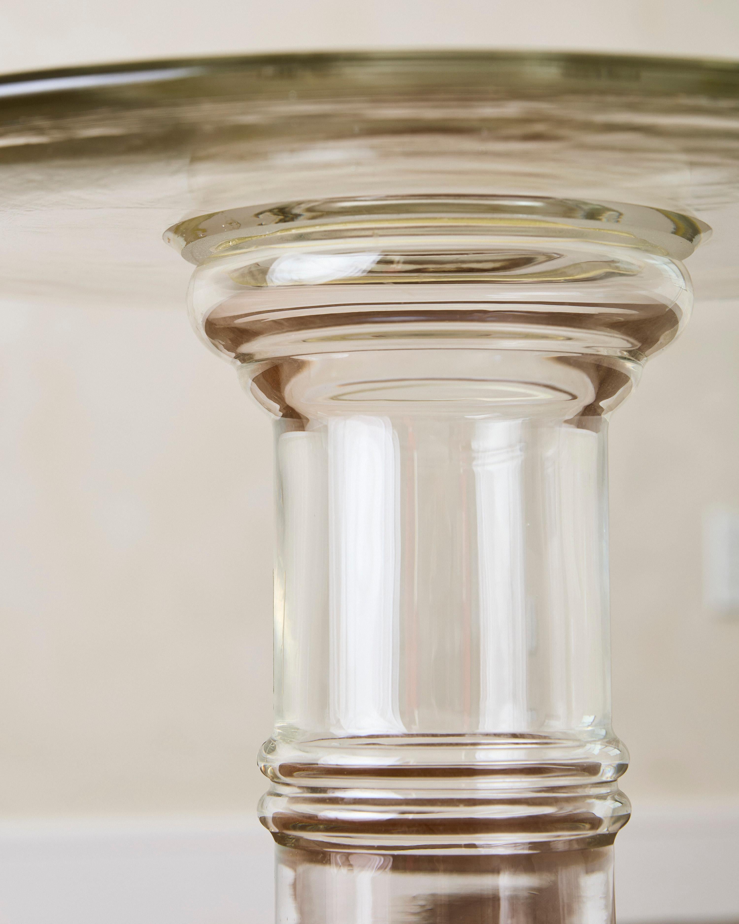 Italian Cylindrical Murano Side Table