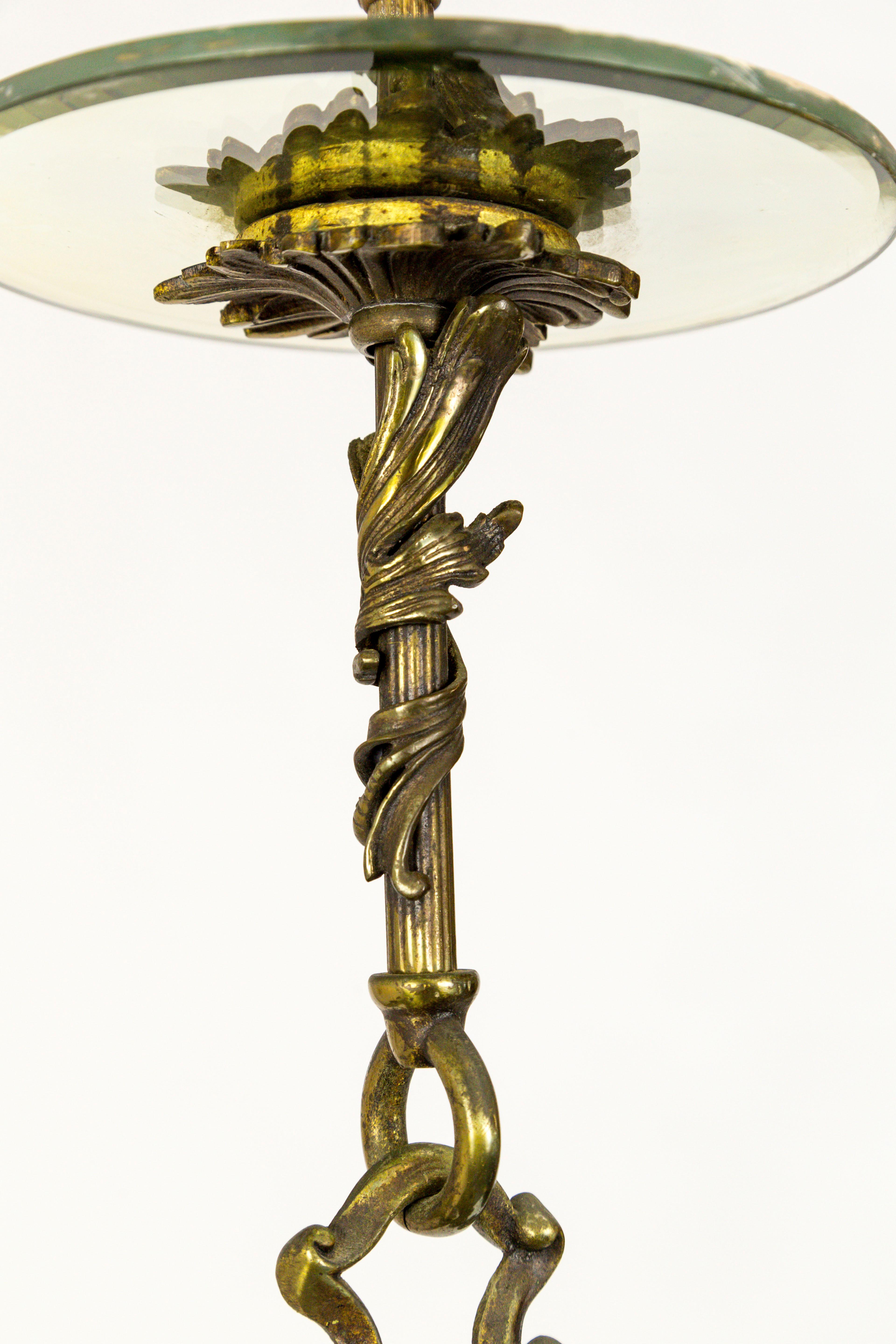 Early 20th Century Cylindrical Regency Foliate Lantern