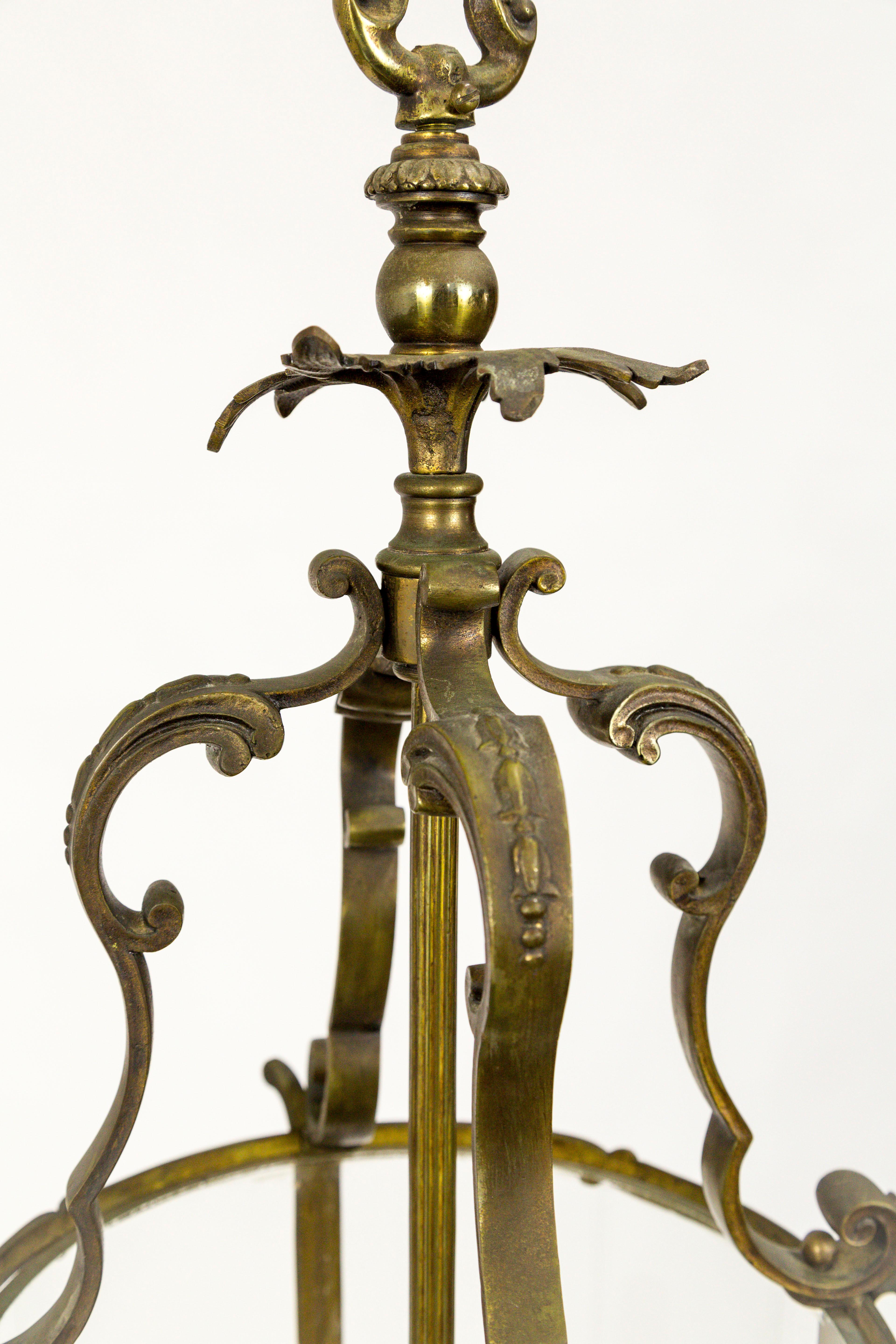 Bronze Cylindrical Regency Foliate Lantern