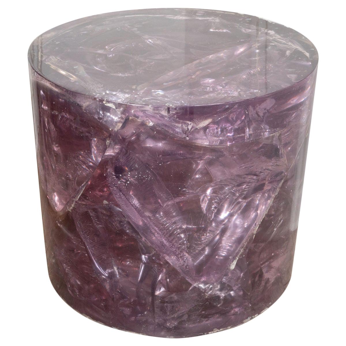 Cylindrical Resin Slab Table