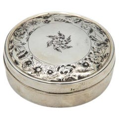 Cylindrical silver box