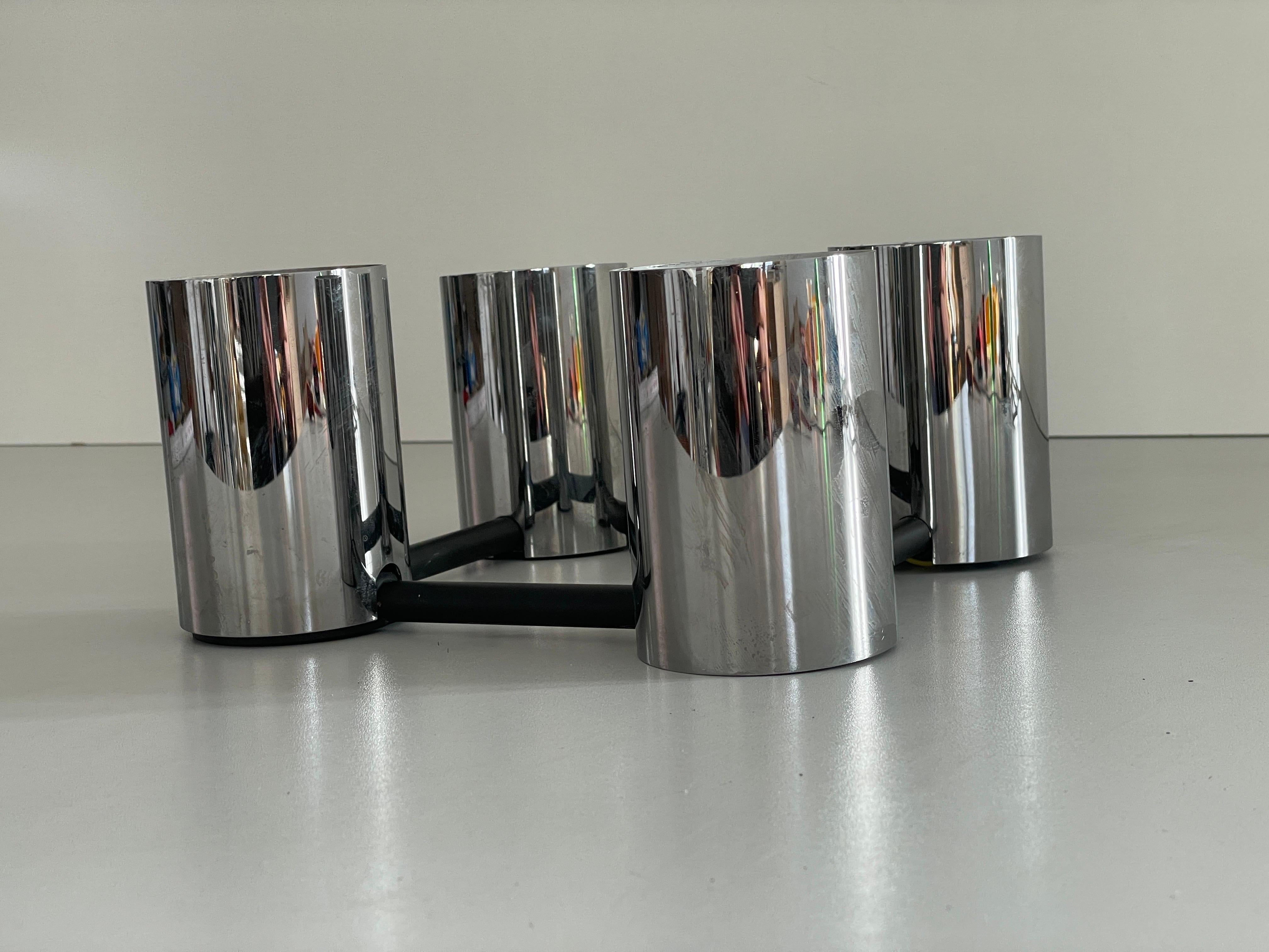 Cylindrical Square Design Flush Mount Ceiling Lamp by Beisl, 1960s, Germany For Sale 2