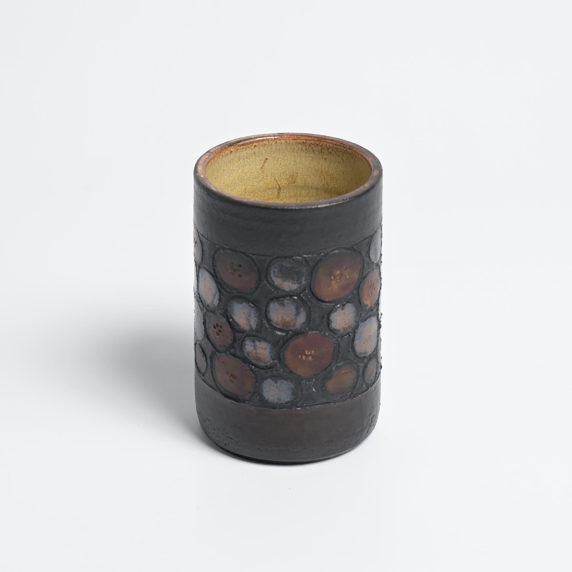 Cylindrical Vase by Perignem For Sale 4